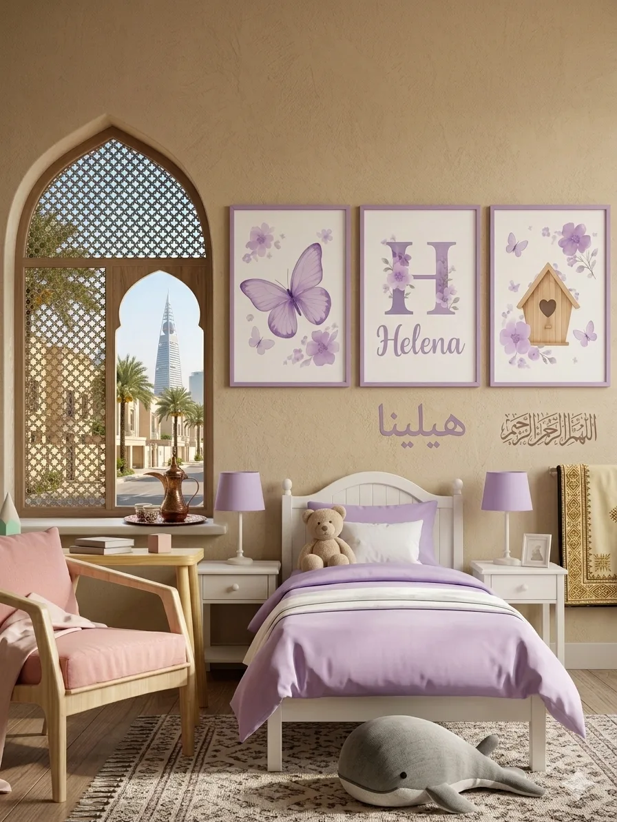 لوحات جدارية مخصصة حسب الطلب بأسماء وتصاميم مميزة لغرف الأطفال