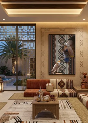 لوحة جدارية فاخرة مستوحاة من التراث العربي الأصيل